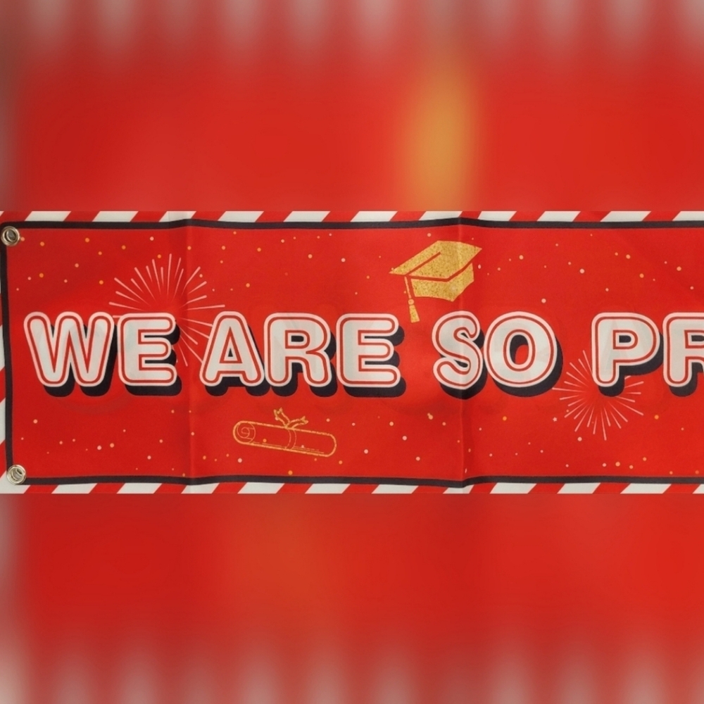 Graduation RED and White Banner Graduation Hanging Photo Booth Re…
